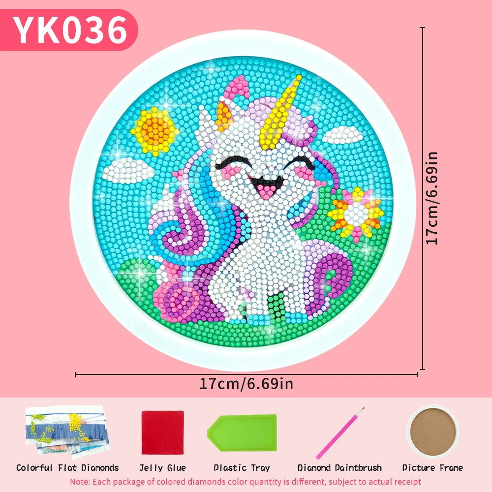 Diamond Painting Set Cute Unicorn Beginner Diamond Painting Set 5D DIY Children and Adults Diamond Painting Photo Frame Craft