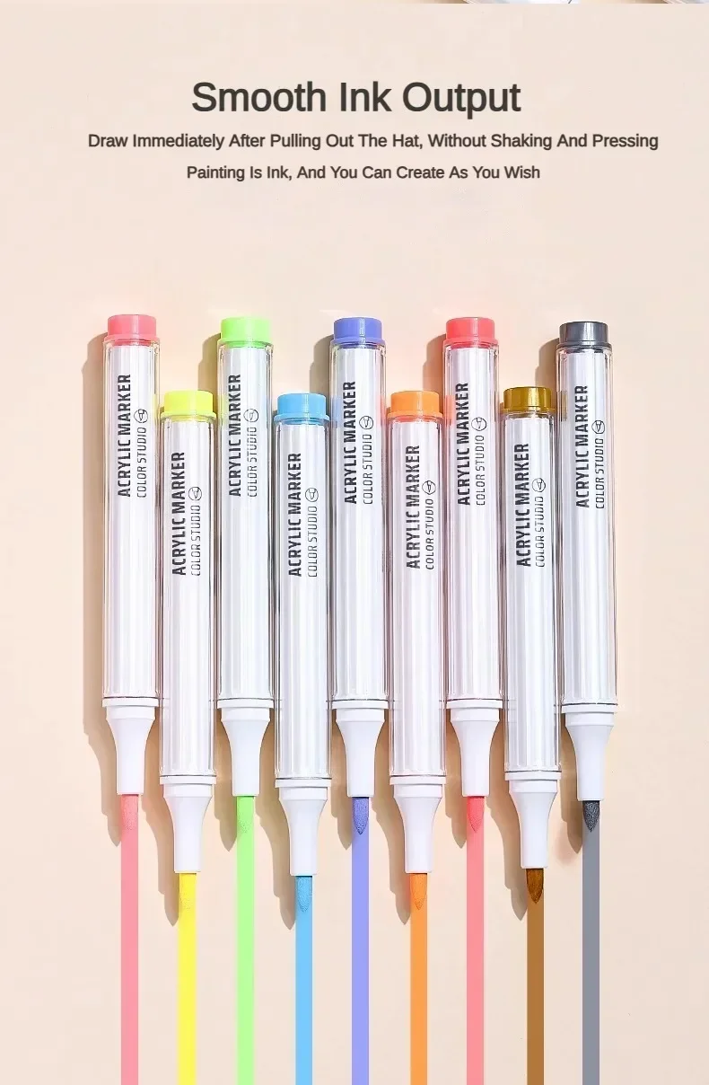 117/9 Colors Acrylic Paint Marker Professional Drawing Pens For Graffiti manga School Office Aesthetic Stationery Art Supplies