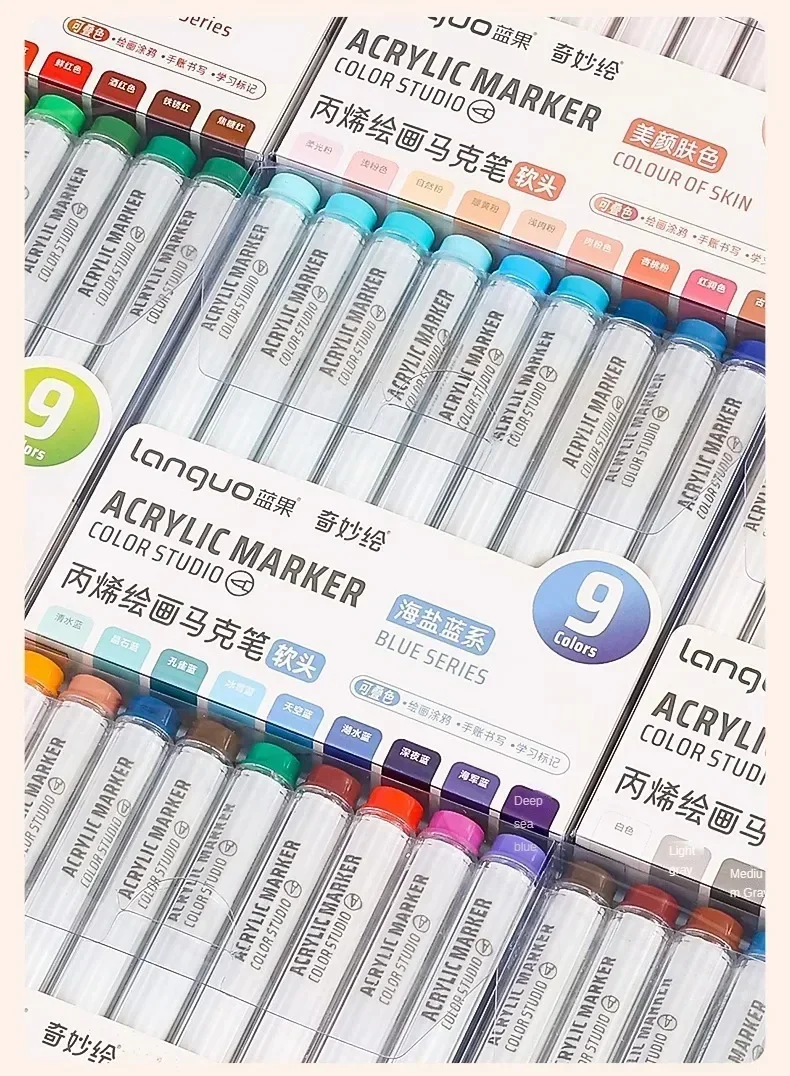 117/9 Colors Acrylic Paint Marker Professional Drawing Pens For Graffiti manga School Office Aesthetic Stationery Art Supplies