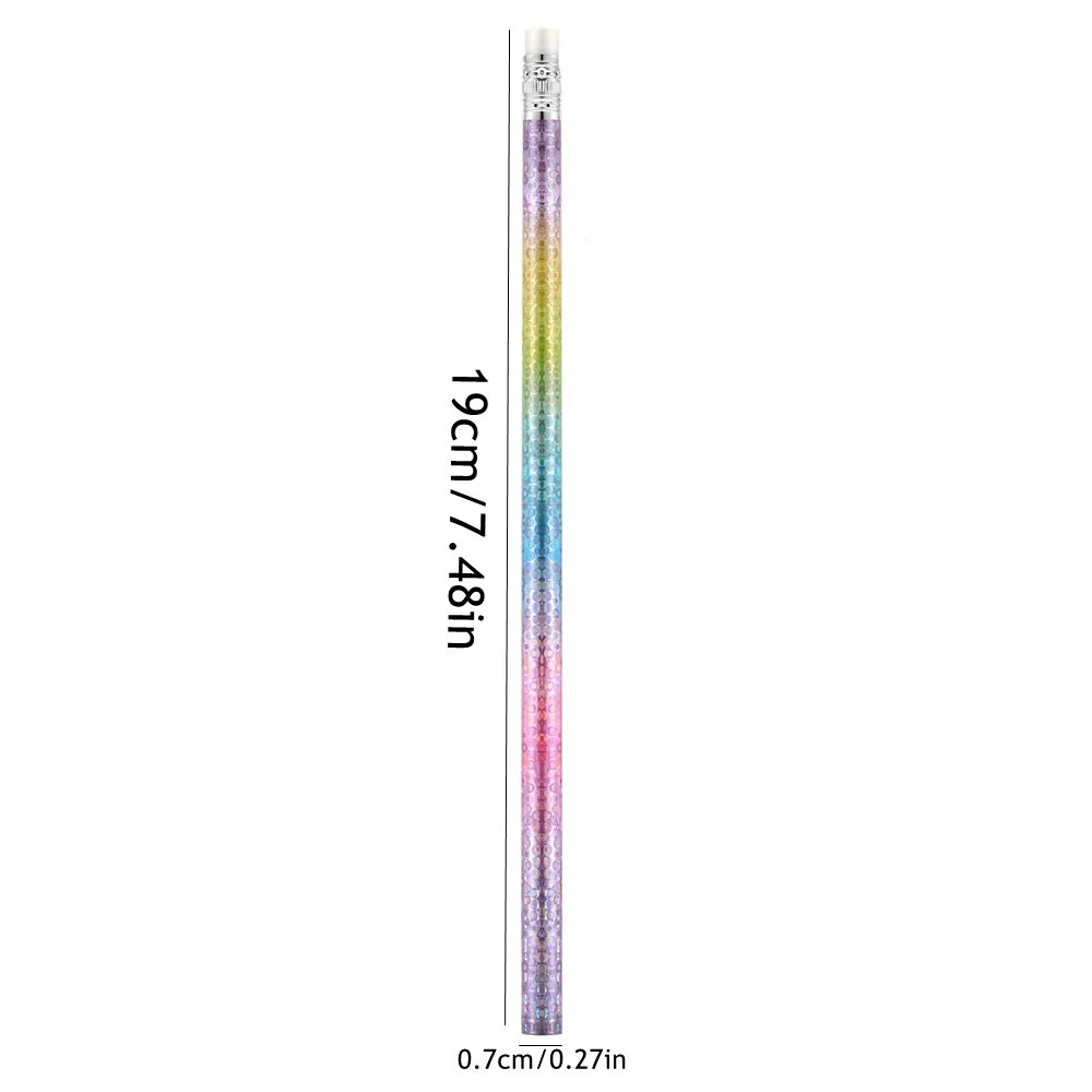 12PCS Starry Sky Rainbow Pencil HB Gradient Cute Pencils Colorful Drawing Pencil Set For Kids Student Sketching School Supplies