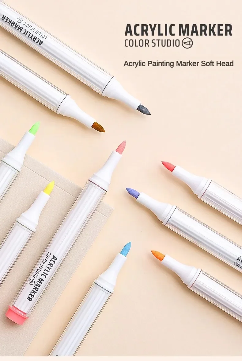 9/81 Colors Acrylic Paint Art Marker Pen DIY Painting Drawing for Card Ceramic Stone Mug Glass Fabric Clothes Art Supplies