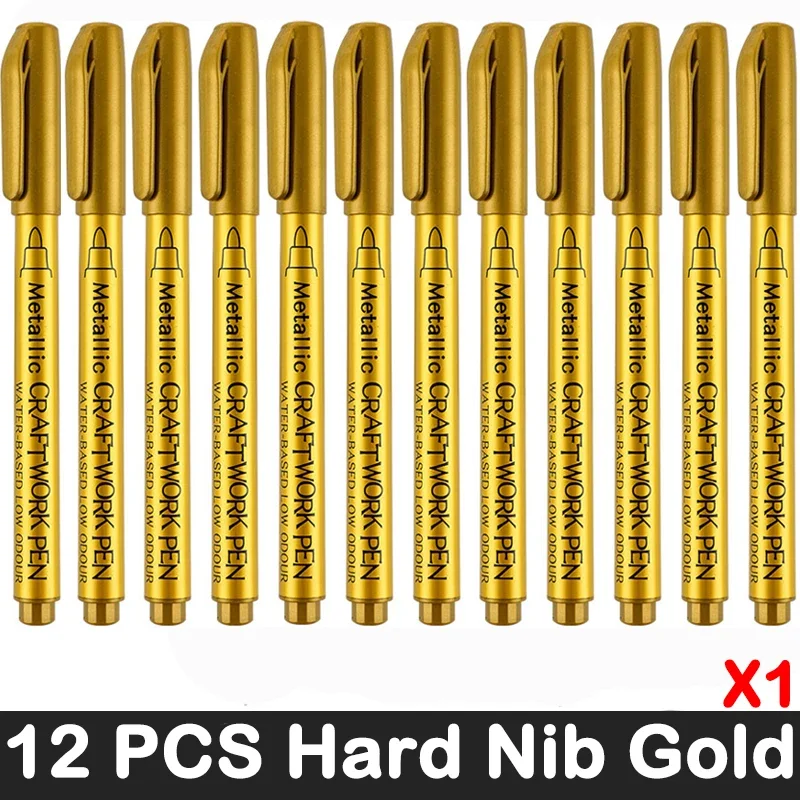 12 PCS Hard Gold