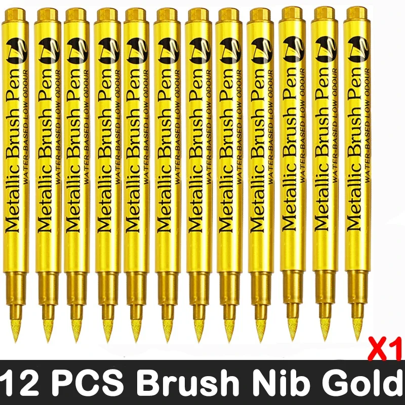 12 PCS Brush Gold