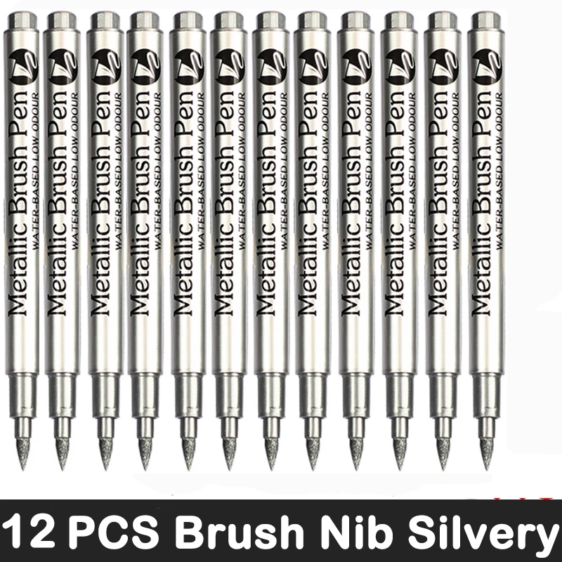 12 PCS Brush Silvery