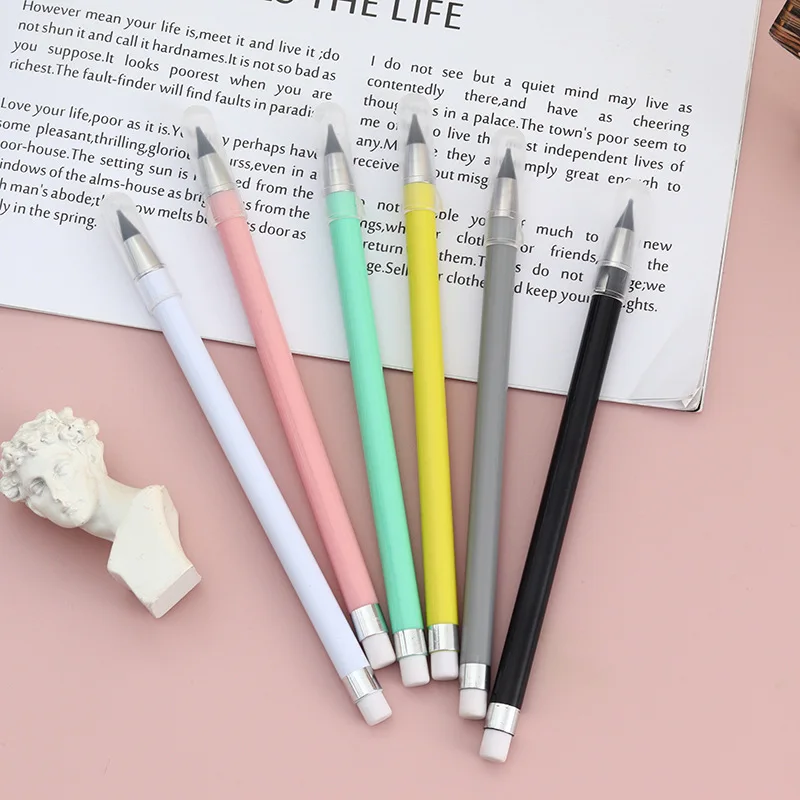 12 Color Pencil Set Cute Drawing Pencil Refill Unlimited Writing Pencils Eternal Erasable Pencil Pens for School Art Supplies