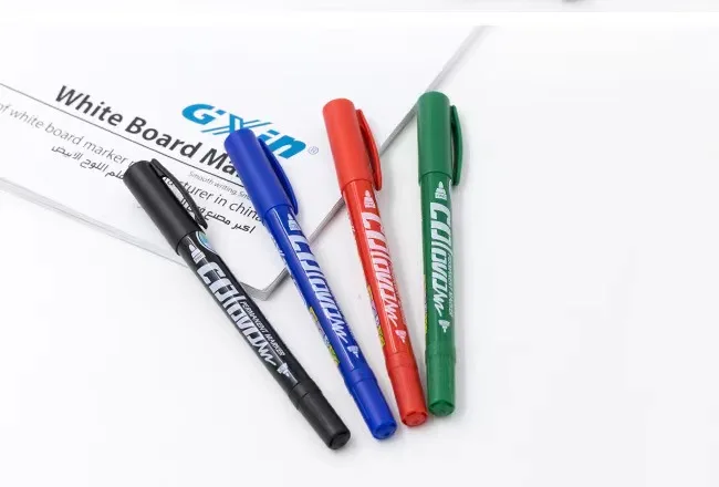 Gxin G-107 12PCS Colored Permanent Marker. Art Pens.Dual Tip.Waterproof.Practical Pen.Perfect For Industry School And Home.Color