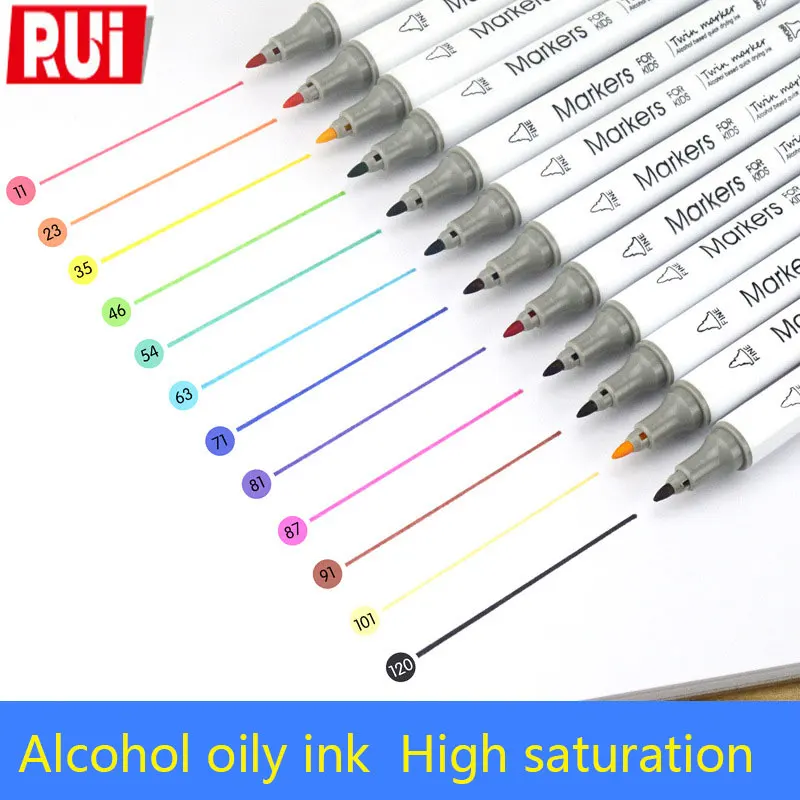 12-24 Colors Sketching Markers Set Double Headed Art Markers Professional Sketch Pen Alcohol Based Manga Painting Graffiti Set