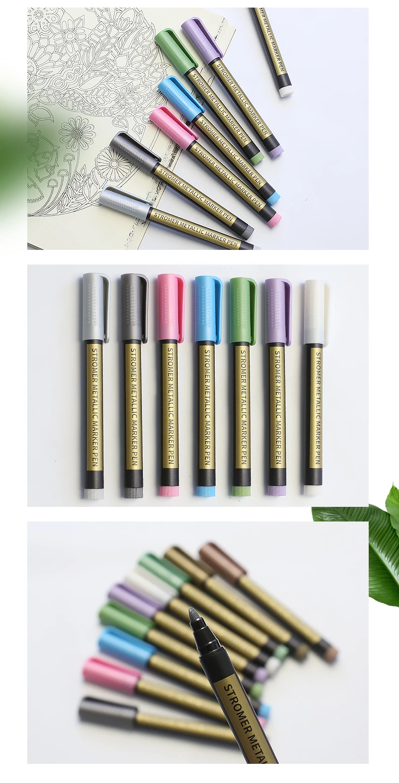 10/20 Color Metallic Paint Marker Pen Permanent Writing Rock Painting Photo Album Scrapbook Glass Wood Canvas Card Art marker