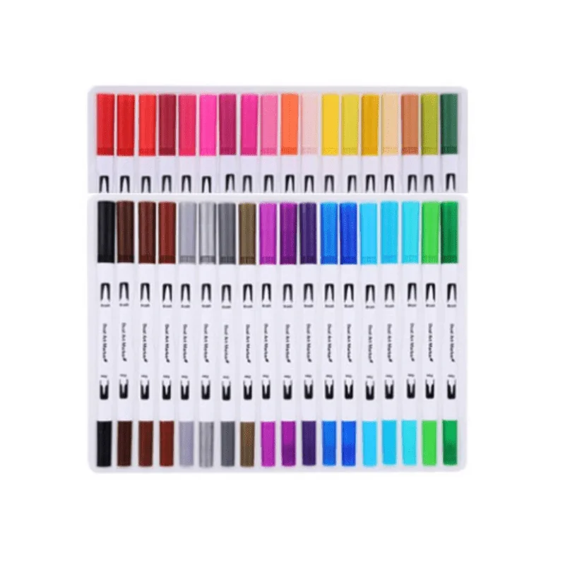 12/24/36/48PCS Colored Art Marker Sketching Manga Markers Drawing Set Double Head Watercolor Paint Brush Pen Supplies Statione