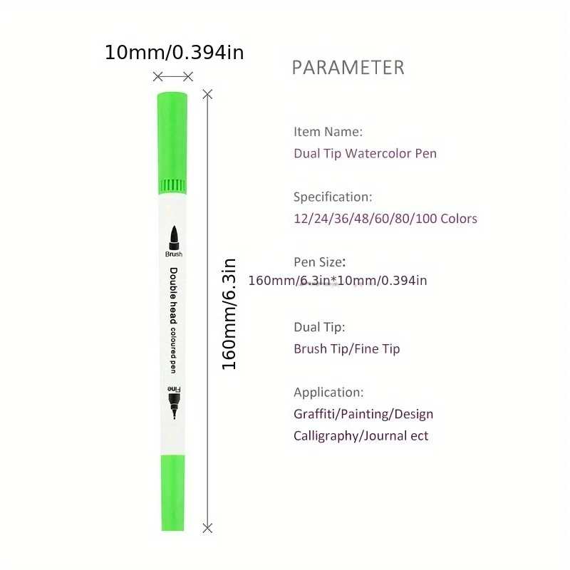 12/24/36/48PCS Colored Art Marker Sketching Manga Markers Drawing Set Double Head Watercolor Paint Brush Pen Supplies Statione