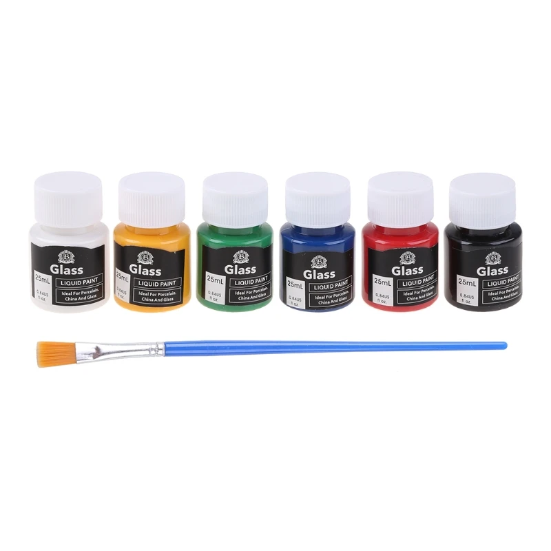 Acrylic Paint Set 6 Colors Watercolor Paint Premium Liquid Acrylic Pigments Set DIY Crafts Painting on Stone Canvas Rock Glass