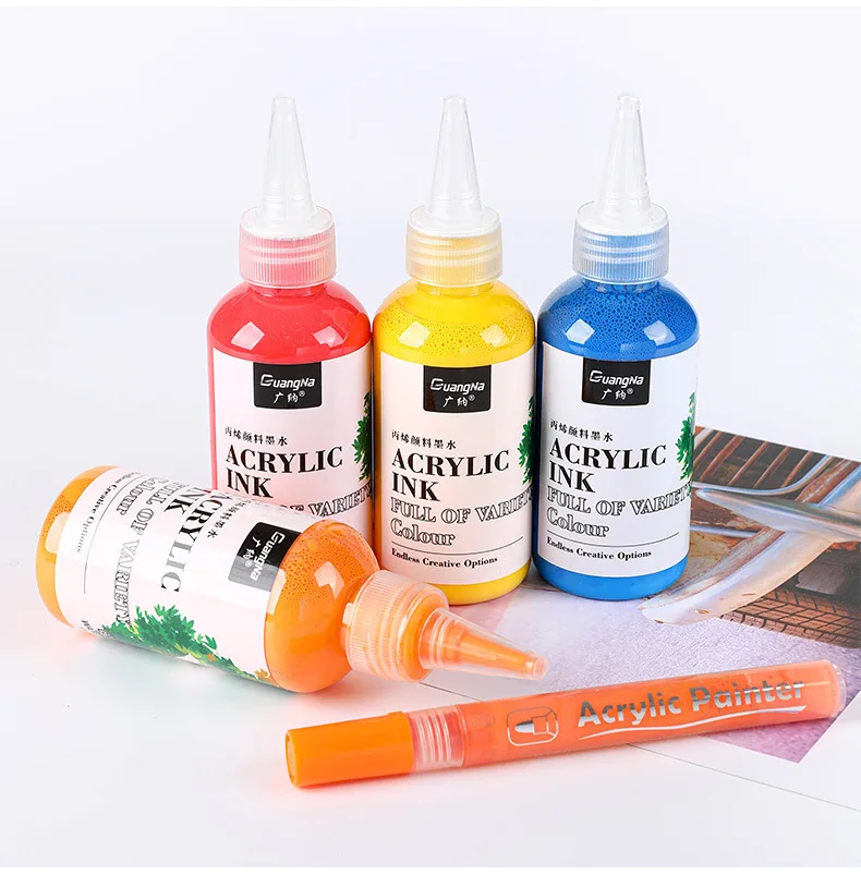 120ml Acrylic Pigment Water-based Ink Large Capacity Bottle with Rich and Durable Colors, Art Painting Graffiti Marker Refill