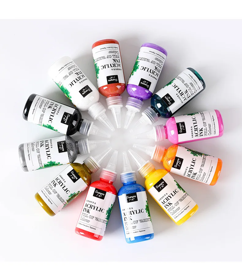 120ml Acrylic Pigment Water-based Ink Large Capacity Bottle with Rich and Durable Colors, Art Painting Graffiti Marker Refill