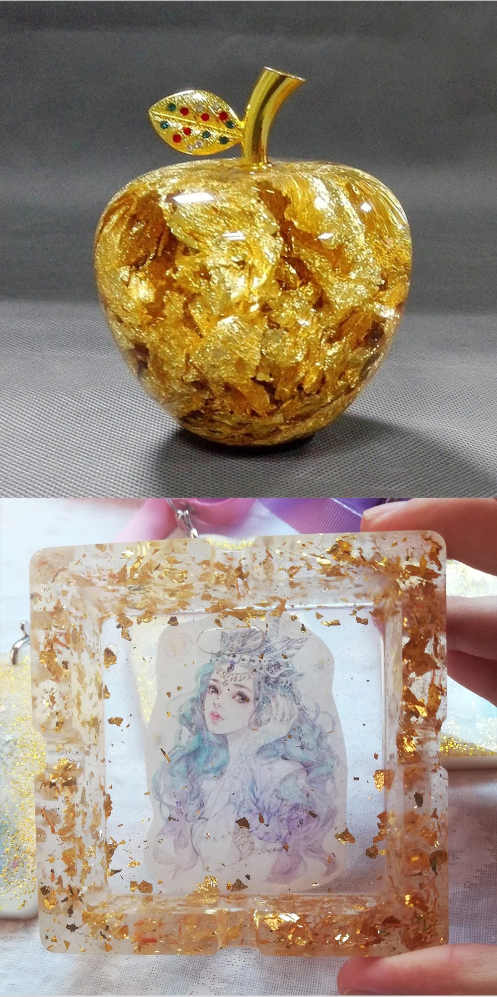 3g/Bottle Gold Leaf Flakes for Nail Decorations Gliding Arts Crafts Painting Gold Foil Fragments Craft Paper Pieces