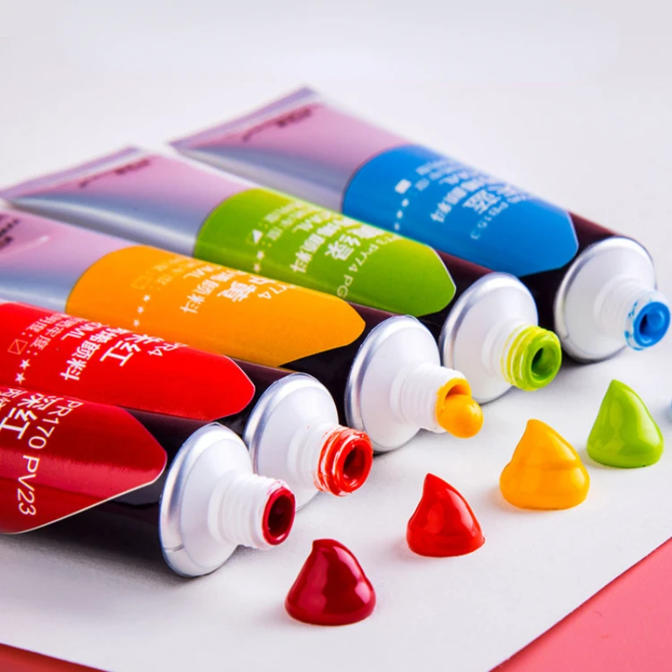 12/24 Colors Professional Acrylic Paint 20ml Drawing Painting Pigment Hand-paint Paint Brightly Colored Art Supplies